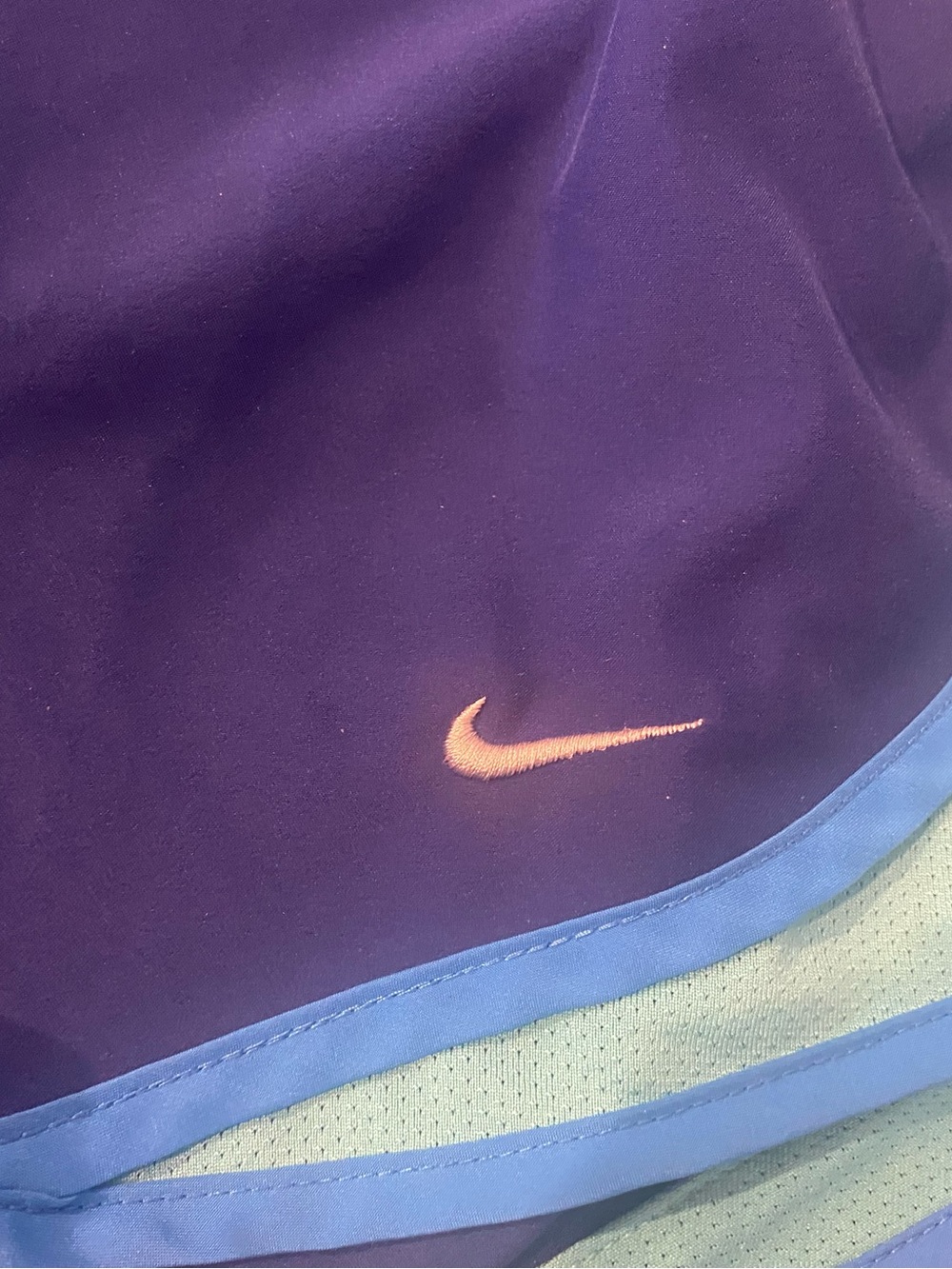 Nike Dri Fit Shorts 2 Pair Sz S Blue/Green Blue/Orange Panty Insert Drawstring - Picture 11 of 11